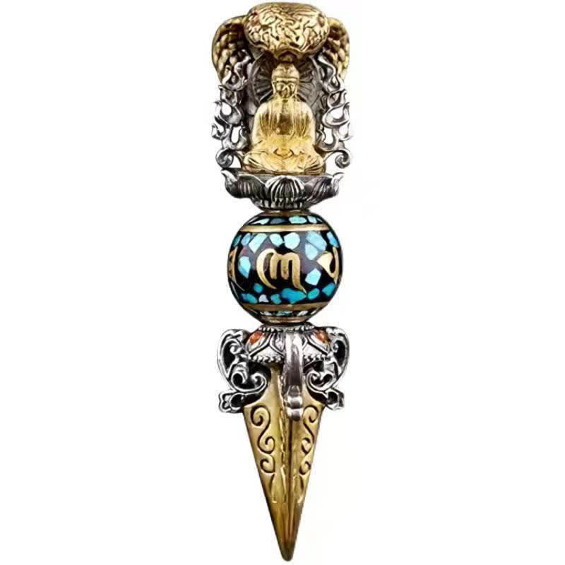 KarmaRipple's Tibetan Om Mani Padme Hum Buddha Wealth Rotation Pendant Vajra Necklace p5