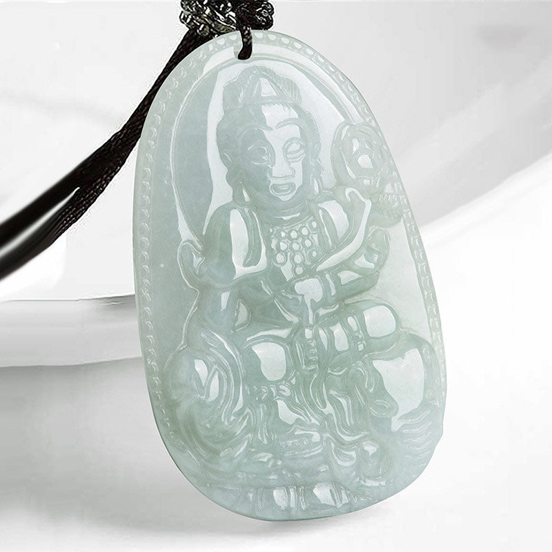KarmaRipple's Chinese Zodiac Natal Buddha Jade Wealth Prosperity Pendant Necklace p4
