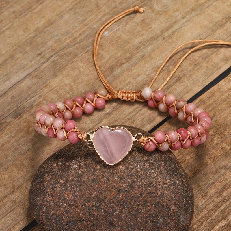 KarmaRipple's Authentic Rhodonite Love Heart Balancing Bracelet p3