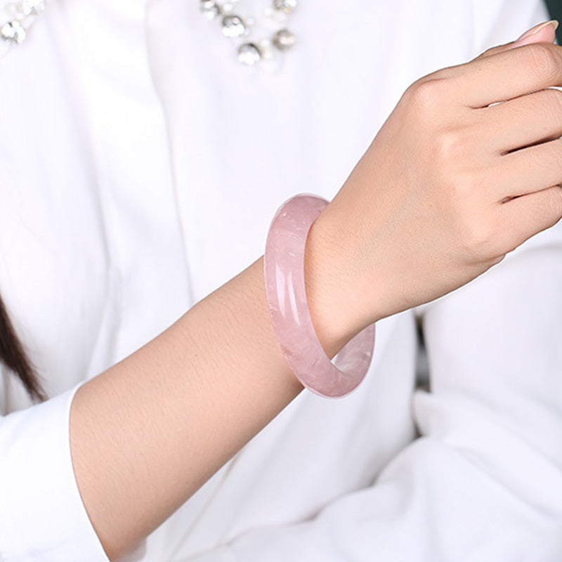KarmaRipple's Authentic Rose Quartz Love Caring Bracelet Bangle p4