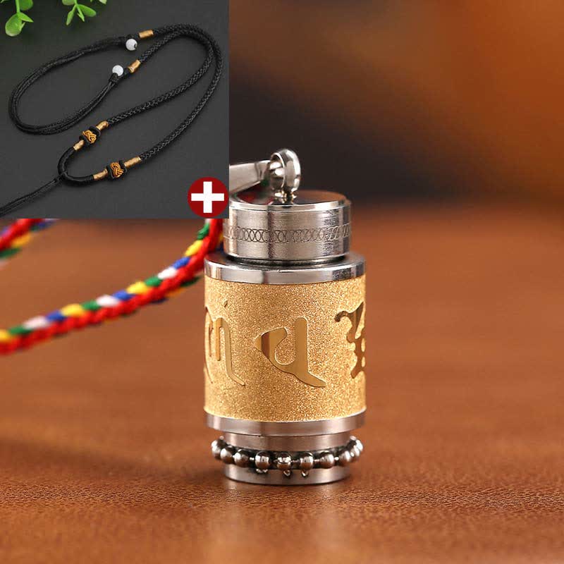 KarmaRipple's Tibet Om Mani Padme Hum Shurangama Mantra Titanium Steel Wisdom Amulet Pendant Necklace p15