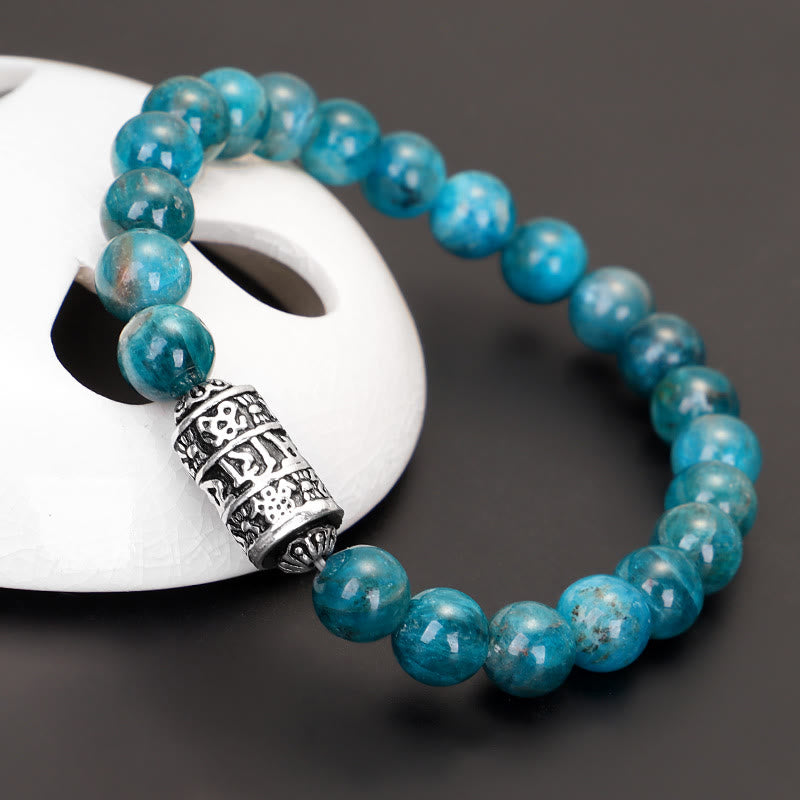 KarmaRipple's Authentic Lazurite Pietersite Unakite Om Mani Padme Hum Bead Positive Bracelet p5