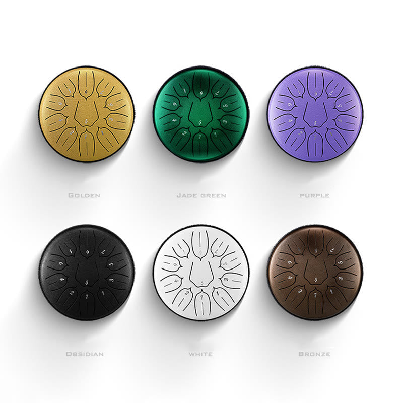 KarmaRipple's Steel Tongue Drum Sound Balancing Meditation Yoga Lotus Drum Kit 11 Note 6 Inch p23