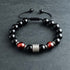 Black Obsidian&Red Tiger Eye / Braided String