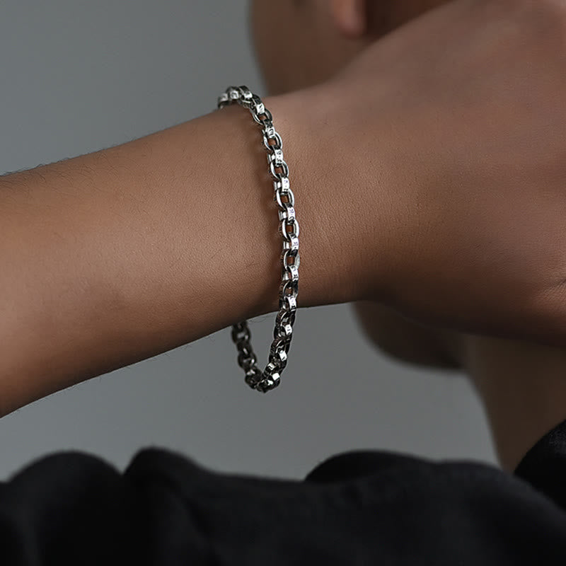 KarmaRipple's 925 Sterling Silver Om Mani Padme Hum Carved Design Creativity Metal Bracelet p14