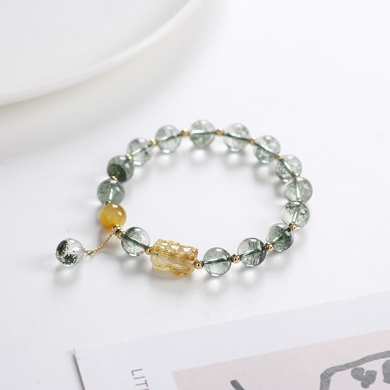 KarmaRipple's Green Phantom Citrine PiXiu Confidence Bracelet p4