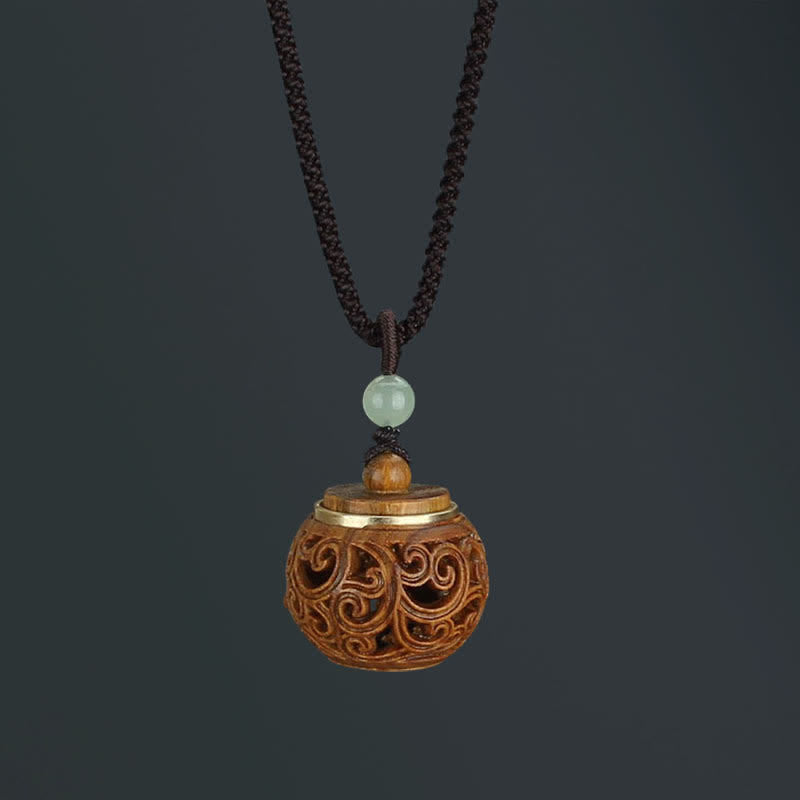 KarmaRipple's Tibet Green Sandalwood Rosewood Om Mani Padme Hum Lotus Positive Soothing Pendant Necklace p26