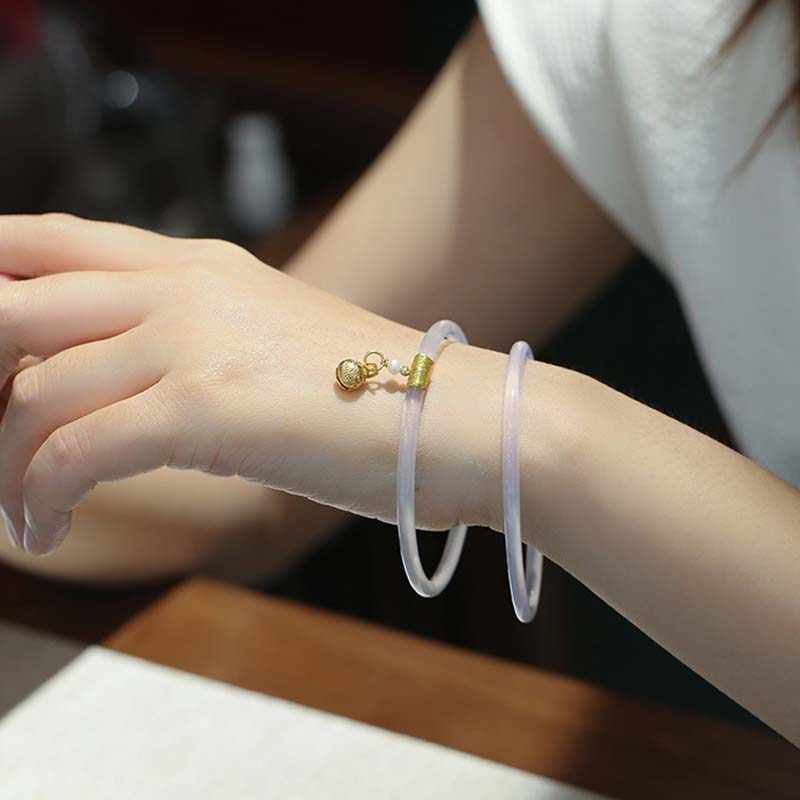 KarmaRipple's Authentic Cyan Ivory Jade Success Bracelet p10