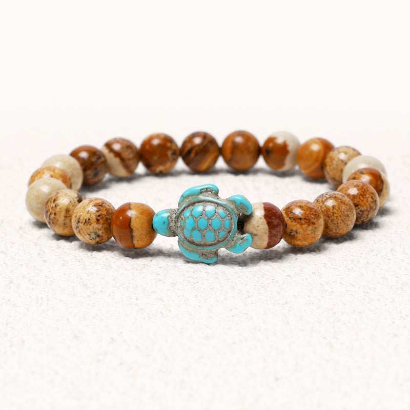 KarmaRipple's Authentic Stone Sea Turtle Turquoise Blessing Bracelet p6