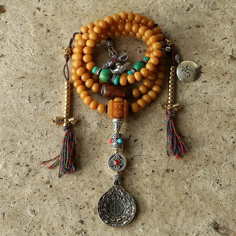 KarmaRipple's Tibet 108 Mala Beadwork Bodhi Seed Bagua Vajra Wealth Bracelet p23