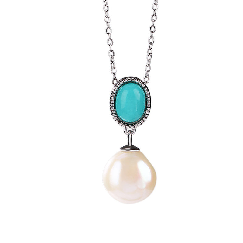 KarmaRipple's 925 Sterling Silver Pearl Turquoise Balancing Wisdom Pendant Necklace Ring Earrings p8