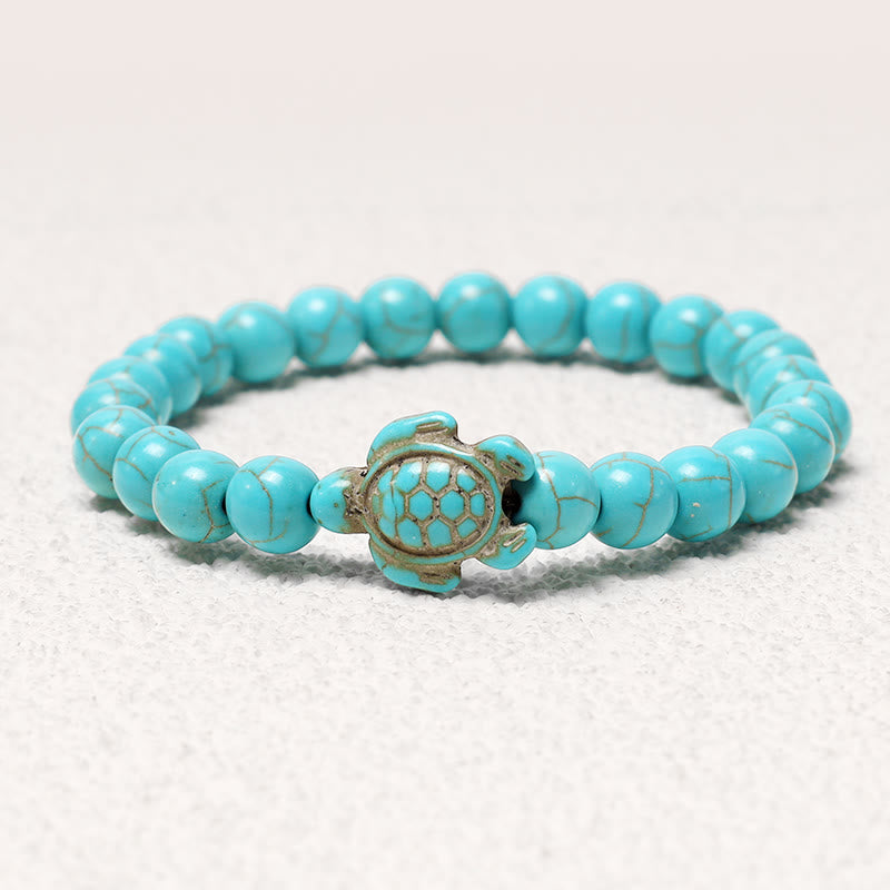 KarmaRipple's Authentic Stone Sea Turtle Turquoise Blessing Bracelet p2