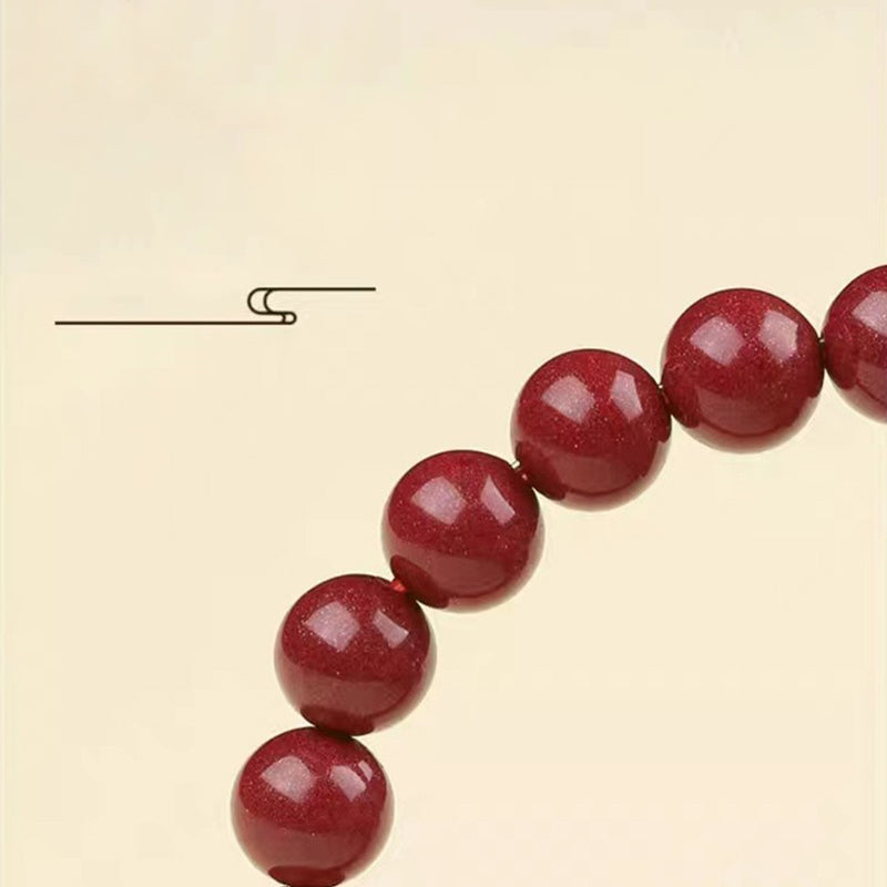 KarmaRipple's 925 Sterling Silver Authentic Cinnabar Four Beasts Blessing Bracelet p16