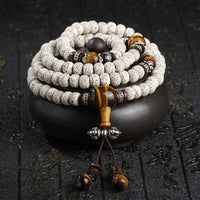 KarmaRipple's Handmade Tibetan Tiger Eye Bodhi Seed Peace Bracelet