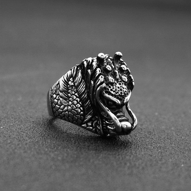 KarmaRipple's Dragon Balance Titanium Steel Ring p4