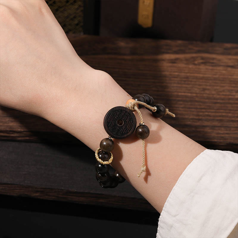 KarmaRipple's Ebony Wood Mountain Ghosts Spend Money Balance Bracelet p5