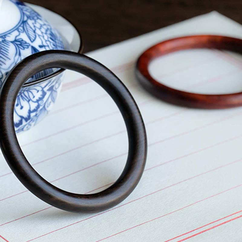 KarmaRipple's Tibetan Small Leaf Red Sandalwood Ebony Green Sandalwood Protection Bracelet Bangle p15