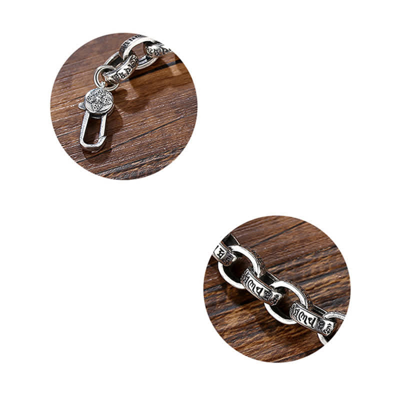 KarmaRipple's 925 Sterling Silver Om Mani Padme Hum Engraved Peace Bracelet Bangle p7