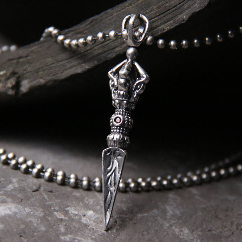 KarmaRipple's 925 Sterling Silver Dorje Vajra Enlightenment Pendant Chain Necklace p9