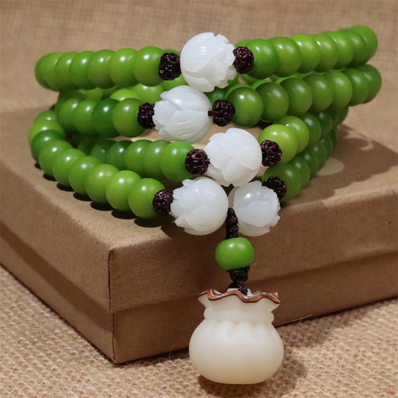 KarmaRipple's Authentic Bodhi Seed 108 Beadwork Mala Wisdom Bracelet p1
