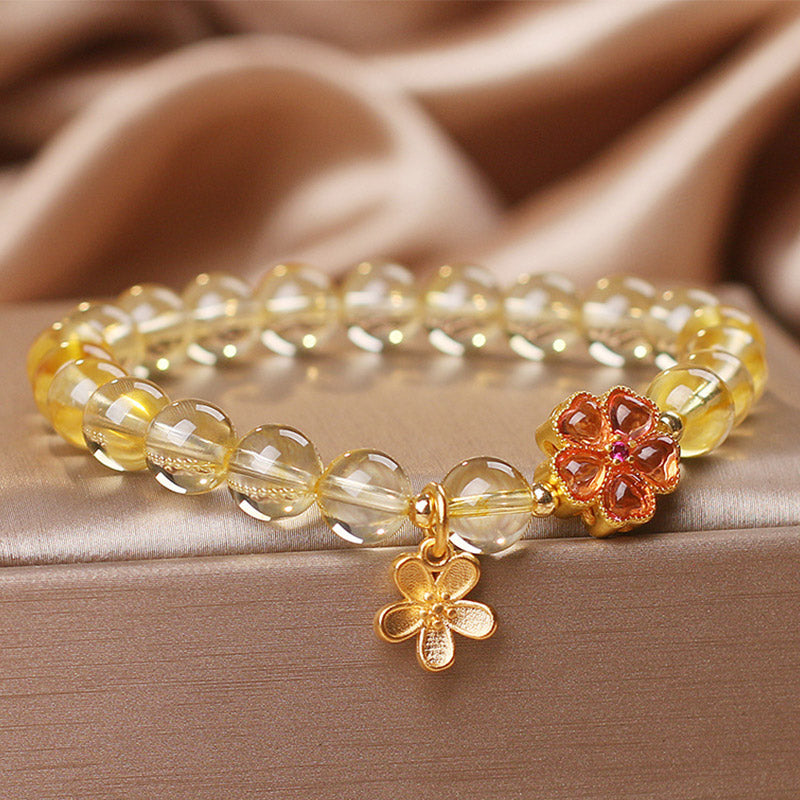 KarmaRipple's Authentic Citrine Flower Talisman Prosperity Protection Bracelet p4