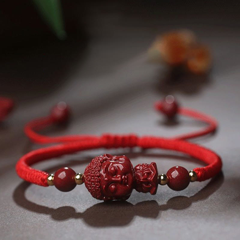 KarmaRipple's Chinese Zodiac Natal Buddha Cinnabar Amulet Blessing String Bracelet p14