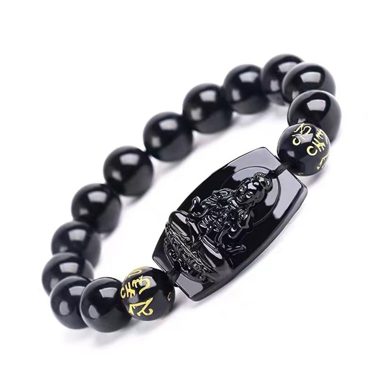 KarmaRipple's Chinese Zodiac Obsidian Protection Bracelet p32