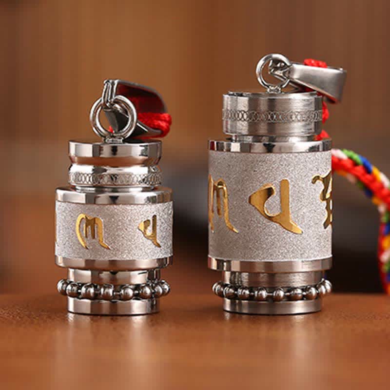 KarmaRipple's Tibet Om Mani Padme Hum Shurangama Mantra Titanium Steel Wisdom Amulet Pendant Necklace p28