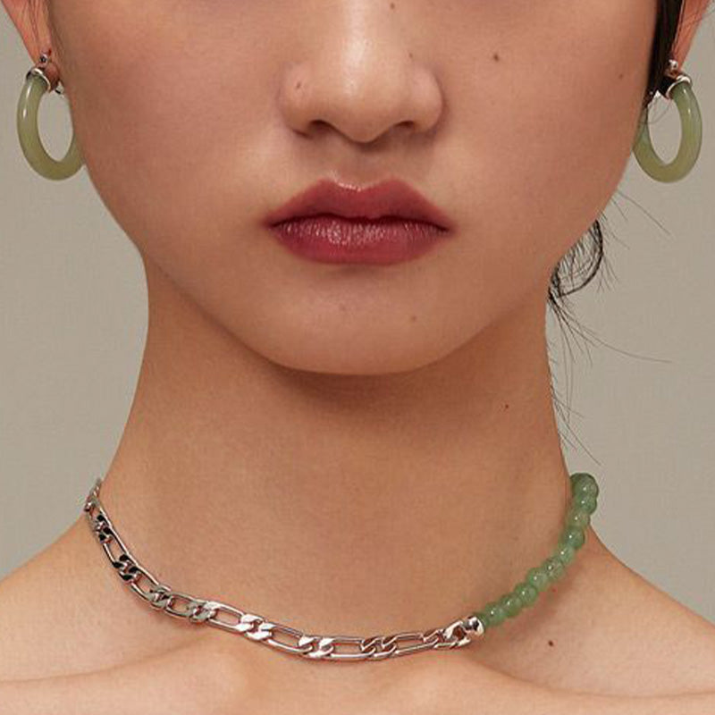 KarmaRipple's Round Jade Ivory Jade Prosperity Earrings p5