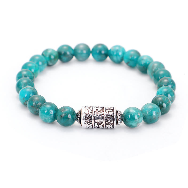 KarmaRipple's Authentic Lazurite Pietersite Unakite Om Mani Padme Hum Bead Positive Bracelet p16