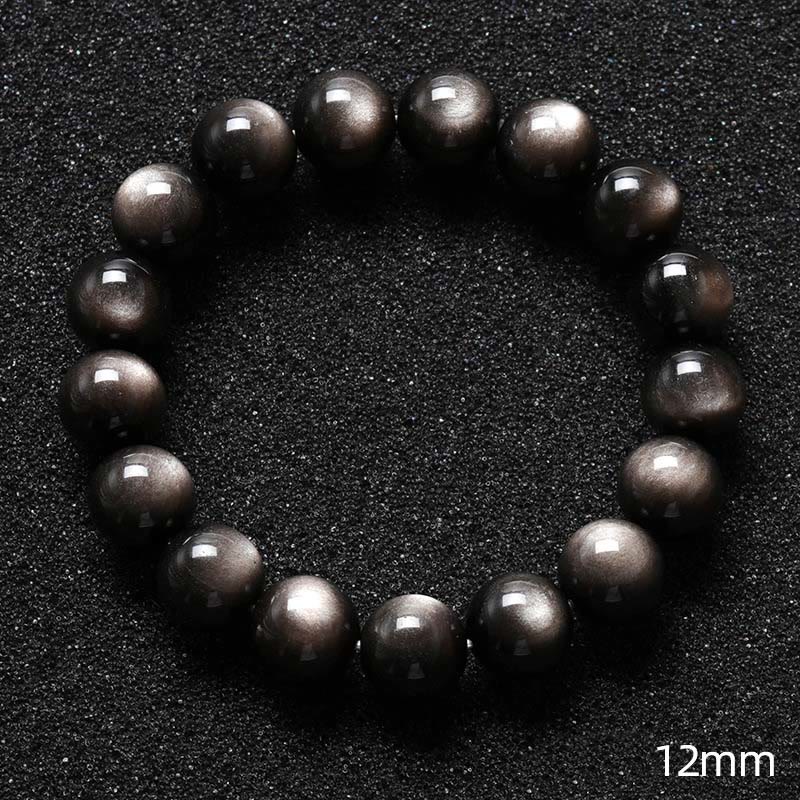 KarmaRipple's Authentic Silver Sheen Obsidian Soothing Protection Bracelet p29
