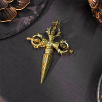 KarmaRipple's Nepal Handmade Double Dorje Bronze Enlightenment Strength Vajra
