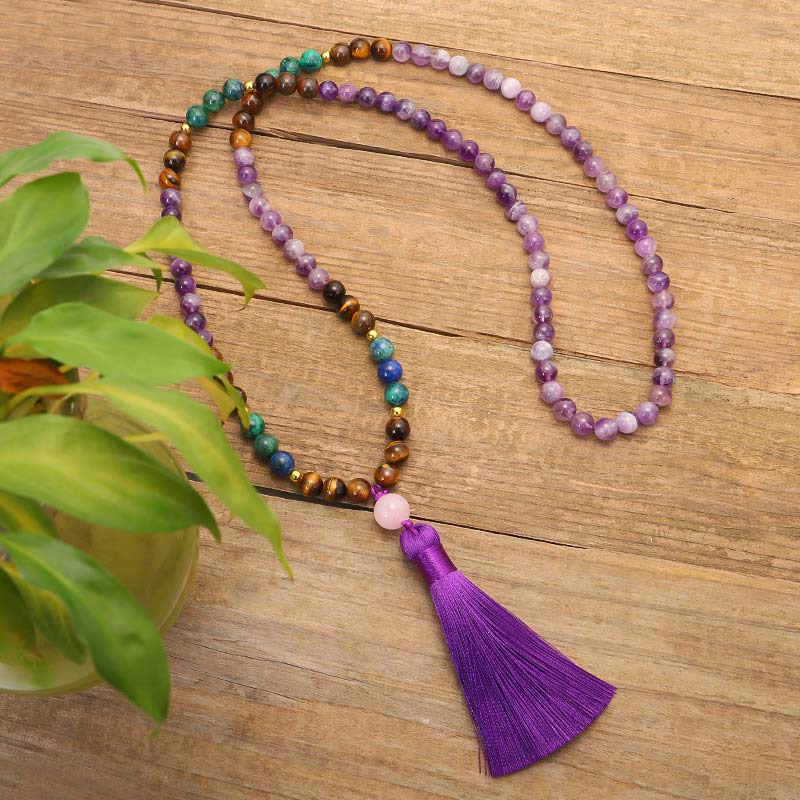 KarmaRipple's Tibetan Amethyst Purify Bracelet Mala Set p8