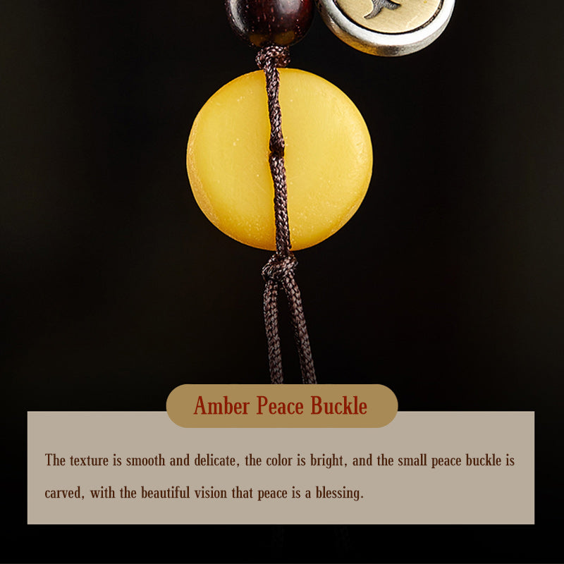 KarmaRipple's Chinese Zodiac Natal Buddha 108 Mala Beadwork Small Leaf Red Sandalwood Red Agate PiXiu Protection Bracelet p20