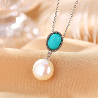 KarmaRipple's 925 Sterling Silver Pearl Turquoise Balancing Wisdom Pendant Necklace Ring Earrings