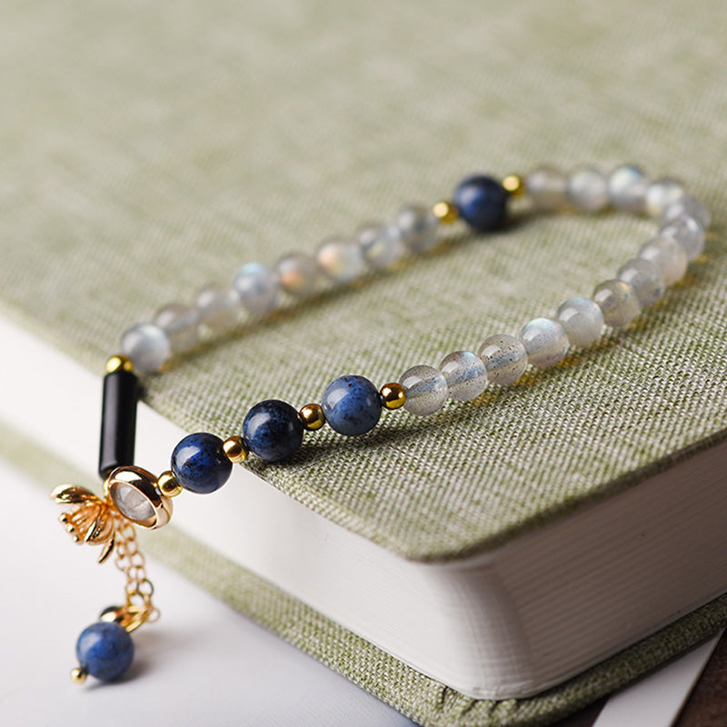 KarmaRipple's Moonstone Lazurite Calm Balancing Positive Bracelet p18