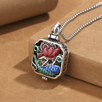 KarmaRipple's Koi Fish Lotus Bronze Coins Fortune Ghau Prayer Box Pendant Necklace