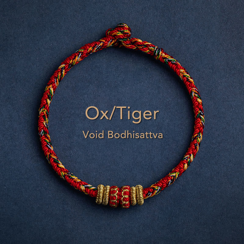 KarmaRipple's Tibet Handmade Chinese Zodiac Natal Buddha Fortune Strength Woven String Bracelet p39