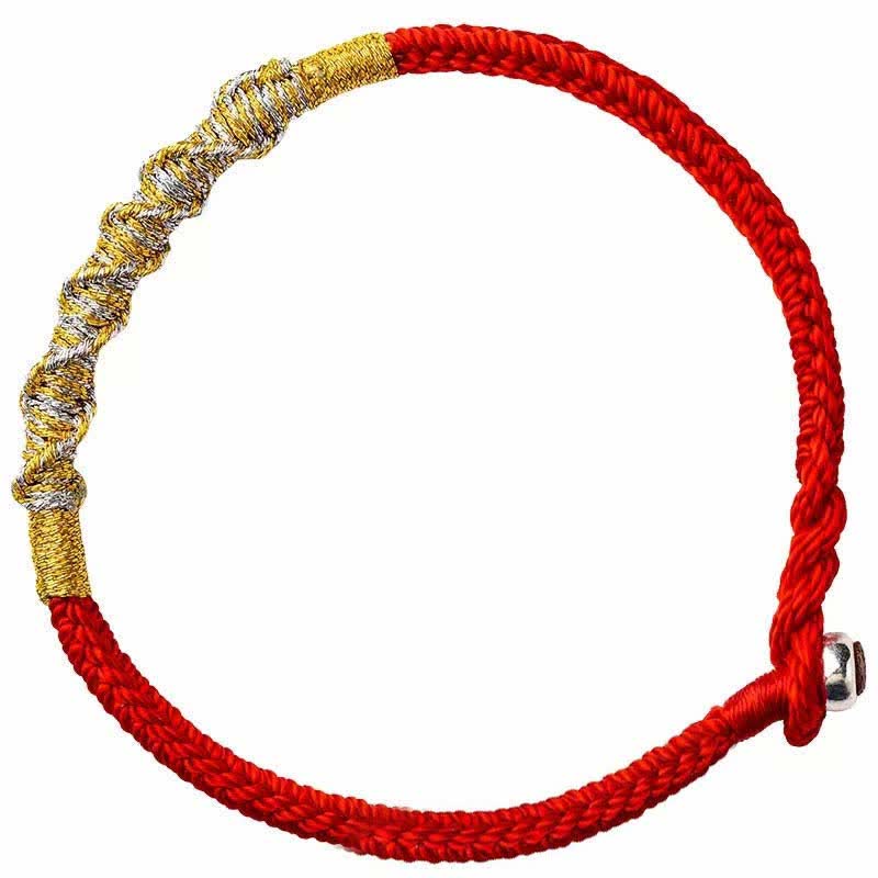 KarmaRipple's 925 Sterling Silver Fortune Strength Red String Protection Braid Bracelet p6