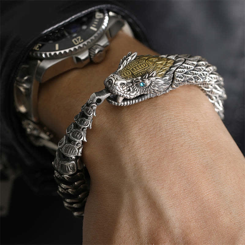 KarmaRipple's Dragon Snake Handmade Amulet Protection Chain Bracelet p3