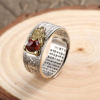 KarmaRipple's Red Agate PiXiu Wealth Ring