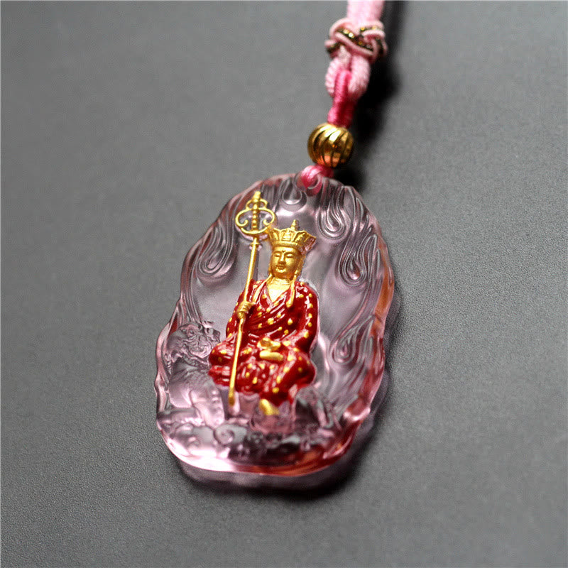 KarmaRipple's Ksitigarbha Buddha Liuli Gemstone Compassion Amulet Pendant Necklace p4