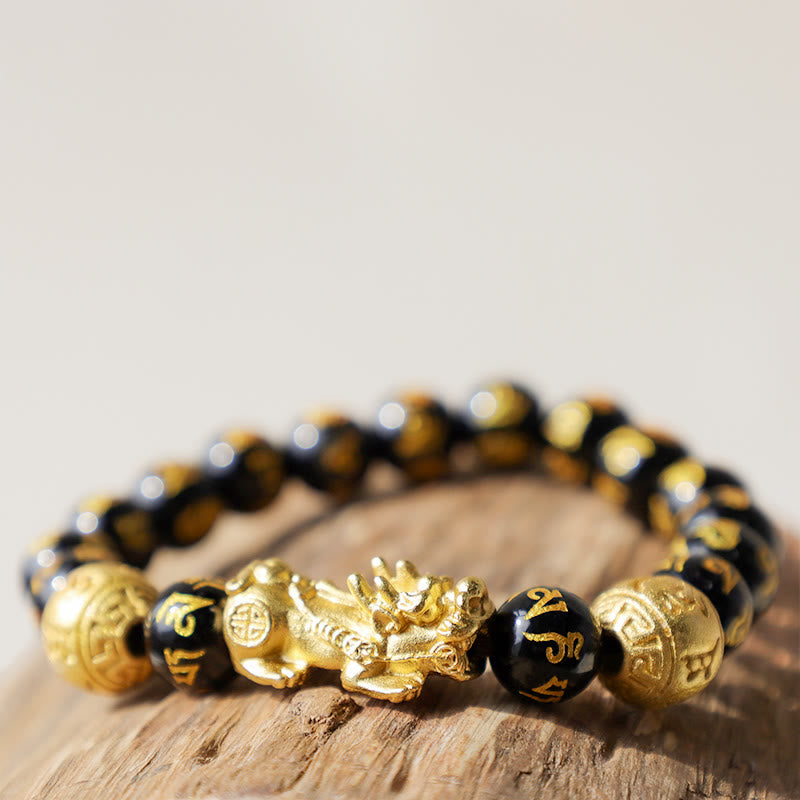 KarmaRipple's FengShui PiXiu Obsidian Wealth Bracelet p5