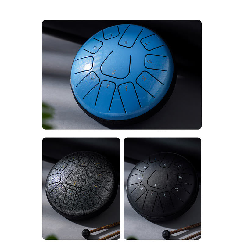 KarmaRipple's Steel Tongue Drum Sound Balancing Meditation Yoga Lotus Drum Kit 11 Note 6 Inch p19