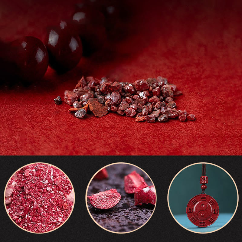 KarmaRipple's Cinnabar Yin Yang Bagua Blessing Pendant Necklace p7