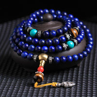 KarmaRipple's 108 Beadwork Lazurite Positive Bracelet Mala