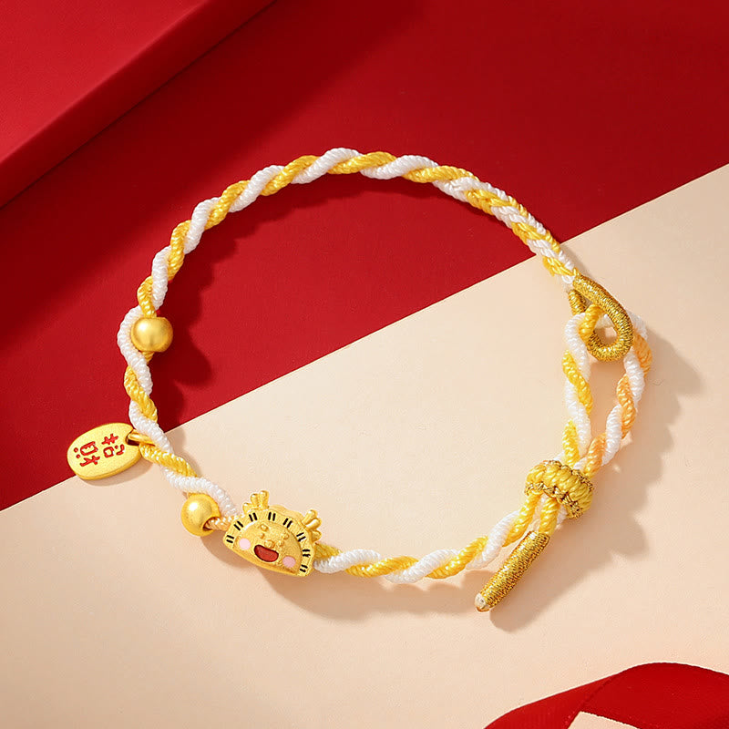 KarmaRipple's ???A Flash Sale- 925 Sterling Silver Year Of The Dragon Dumpling Design Attract Fortune Fortune Woven Bracelet p2