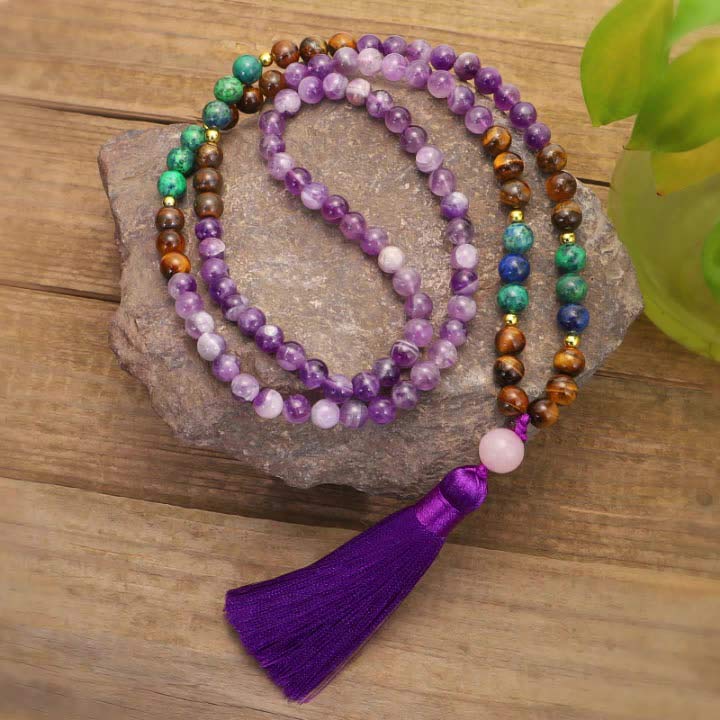 KarmaRipple's Tibetan Amethyst Purify Bracelet Mala Set p14