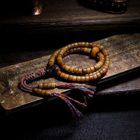KarmaRipple's Tibet 108 Mala Beadwork Yak Bone Amber Balance Bracelet