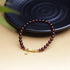 Garnet&925 Sterling Silver Plated Gold Bamboo(Wrist Circumference 14-16cm)
